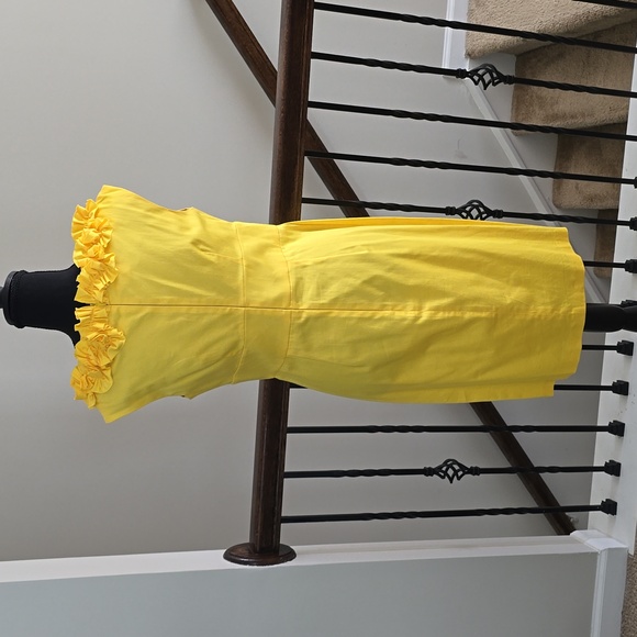 Yellow Ruffleneck Dress - London Times - Picture 2 of 4